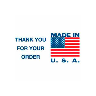 Made In USA Thank You 3" x 5" - White / Red / Blue