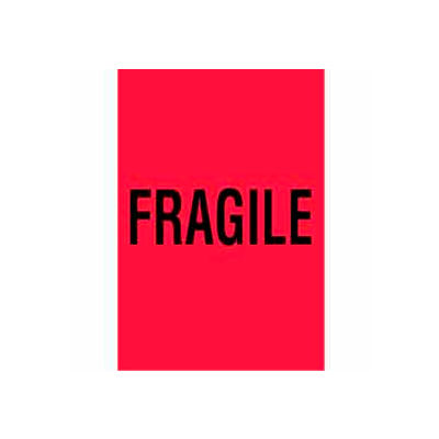 Fragile 4" x 6" - Fluorescent Red / Black