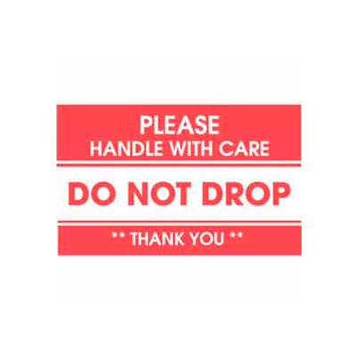 Don't Drop Handle With Care 3" x 5" - White / Red