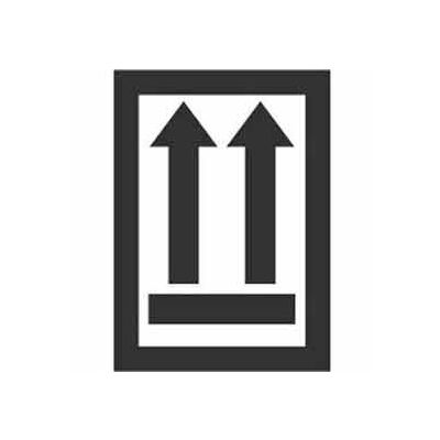 Arrows/Up Black 3" x 4"-1/2" - White / Black