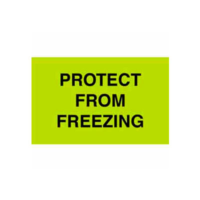 Protect From Freezing 3" x 5" - Fluorescent Green / Black