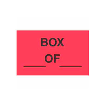 Box Of 3" x 5" - Fluorescent Red / Black