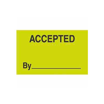 Accepted By 3" x 5" - Fluorescent Green / Black