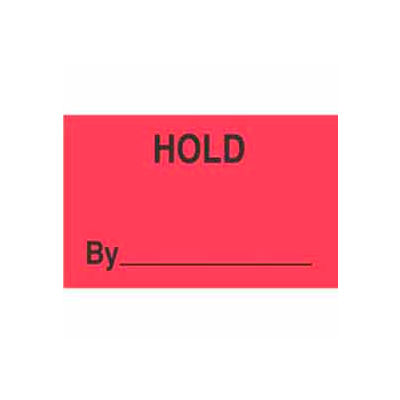 Hold By 1-3/8" x 2" - Fluorescent Red / Black