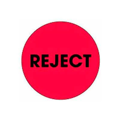 Reject 2" Dia. - Fluorescent Red / Black