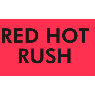 Red Hot Rush 2" x 3" - Fluorescent Red / Black