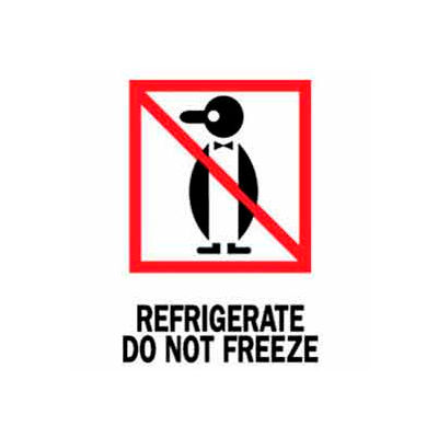 Refrigerate Do Not Freeze 3" x 4" - White / Red / Black