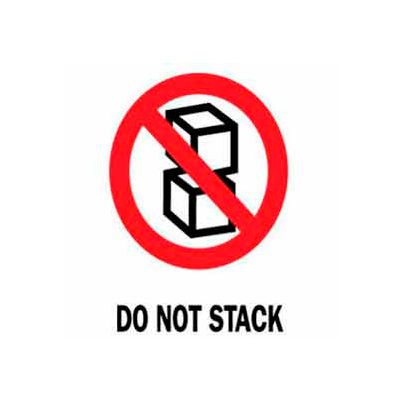 Do Not Stack 3" x 4" - White / Red / Black