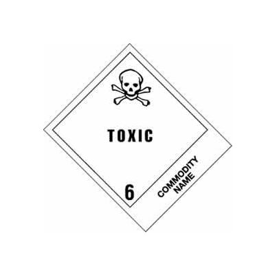 Toxic Poisonous Liquid 4" x 4-3/4" - White / Black