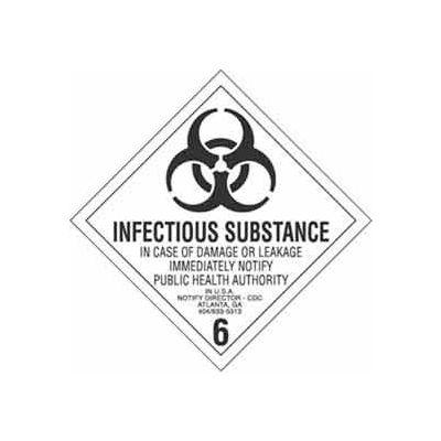 Labels & Dispensers | DOT Labels | Hazard Class 6 - Infectious Substance 4