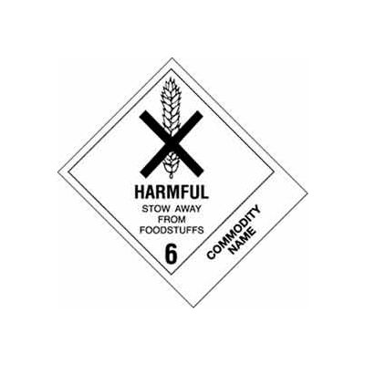 Harmful Stow Away Pesticidet 4" x 4-3/4" - White / Black