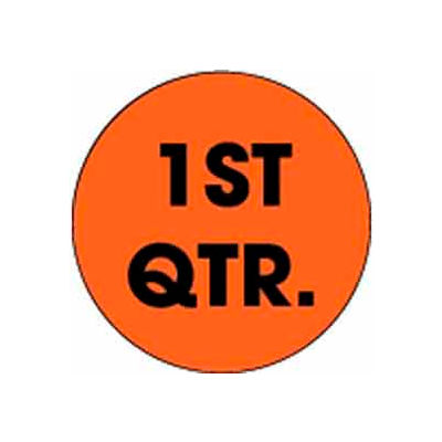 1st Quarter 4" Dia. - Fluorescent Orange / Black
