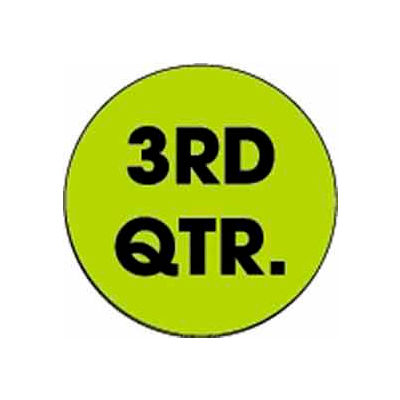 3rd Quarter 3" Dia. - Fluorescent Green / Black