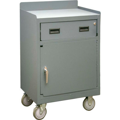 Durham 2203-LU-95 Mobile Bench Cabinet with 1 Drawer - 29-7/8"W x 18-1/8"D x 38-1/2"H