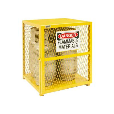 Vertical Gas Cylinder Storage Cabinet EGCVC4-50 -Holds 4 20 Lb or 33.5 Lb LPG Cylinders Manual Close