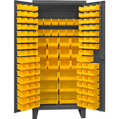 Durham Bin Cabinet HDC36-126-95 - 12 Gauge With 128 Hook-On Bins, 36"W x 24"D x 78"H