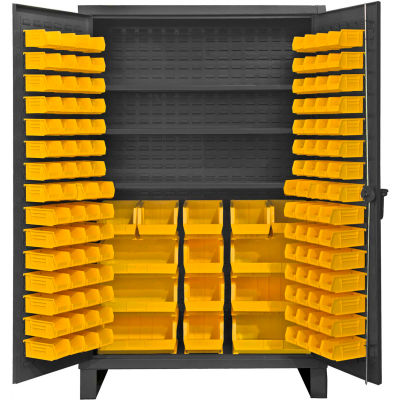 Durham Bin Cabinet HDC48-134-3S95 - 12 Gauge With 134 Hook-On Bins & Shelves- 48"W x 24"D x 78"H
