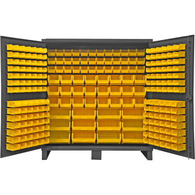 Durham Bin Cabinet HDC72-240-95 - 12 Gauge With 240 Hook-On Bins, 72"W x 24"D x 78"H