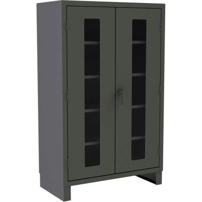Durham Heavy Duty Clearview Lockable Storage Cabinet HDCC244878-4S95 - 12 Gauge 48"W x 24"D x 78"H