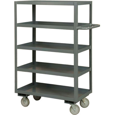 Durham Mfg® Mobile Stock Truck w/5 Shelves, 1200 lb. Capacity, 36"L x 18"W x 55-3/4"H, Gray