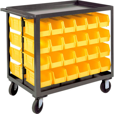 Durham Bin Service Cart RSC-2436-BLP-48-230-95 - 48 Bins, 1200 Lbs. Cap. 36"L x 24"W x 37-5/8"H