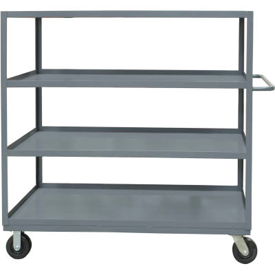 Durham Mfg® Rolling Service Stock Truck RSC-3060-4-3K-95 4 Shelves 3000 Lb. Capacity 60 x 30