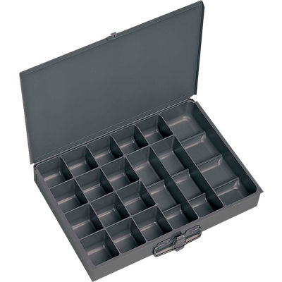 Durham Steel Scoop Compartment Box 227-95 - 17 Compartment, 13-3/8x9-1/4x2 - Pkg Qty 6
