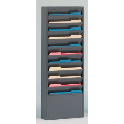 11 Pocket Medical Chart & Special Purpose Literature Rack - Gray