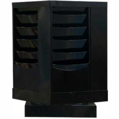 20 Pocket Rotary Literature Rack - Black