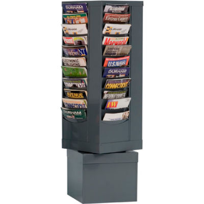 44 Pocket Rotary Literature Rack - Gray