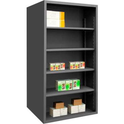 Durham 5019-4S-95 Extra Heavy Duty/Enclosed Shelving 60" x 24" x 72", 4 Shelf, Gray