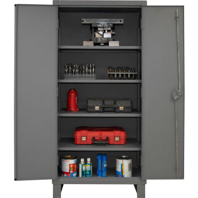 Global Industrial™ 12 Gauge, Gray Heavy Duty Cabinet, 36" W x 24" D x 78" H