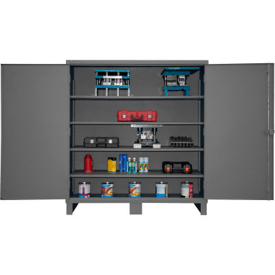 Global Industrial 12 Gauge Gray Heavy Duty Cabinet, 72"W x 24"D x 78H"