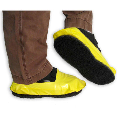 PAWS Vinyl Stripping Shoe Covers, Men's, Yellow, Size 12+, 1 Pair