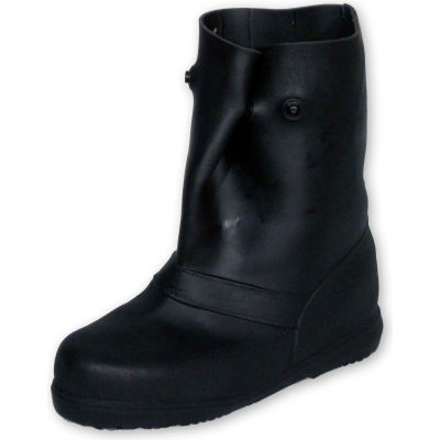 TREDS 12" Rubber Overboots, Men's, Black, Size 4-5.5, 1 Pair