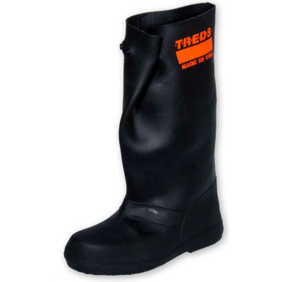 TREDS 17" Rubber Slush Boots, Men's, Black, Size 10.5-11.5, 1 Pair