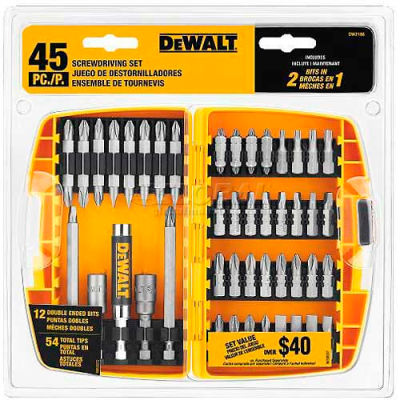 DeWALT® Screwdriving Set w/Toughcase®, DW2166, 45 Pieces