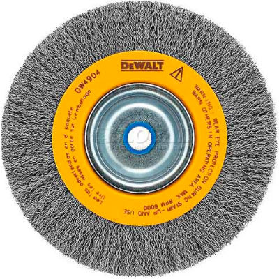 DeWALT® HighPerformance™ Bench Grinder Brush, DW4907, 8" Diameter, 5/8" Arbor, 4000 RPM
