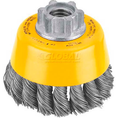 DeWalt DW4910 HP Wire Cup Brush 3" x 5/8-11" .020" Carbon Knotted Wire Carbon Steel
