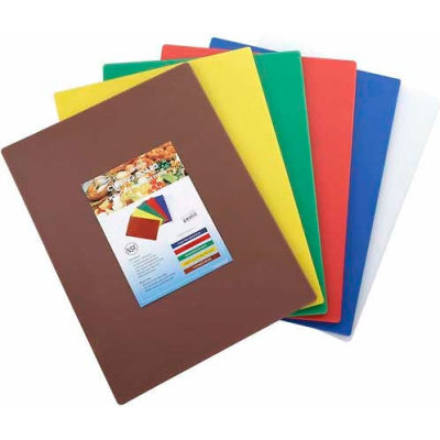 Winco CBST-1218 Cutting Board Set, 12"L, 18"W, 1/2"H, Assorted Colors