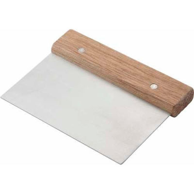 Winco DSC-3 Dough Scraper W/ Wooden Handle - Pkg Qty 24
