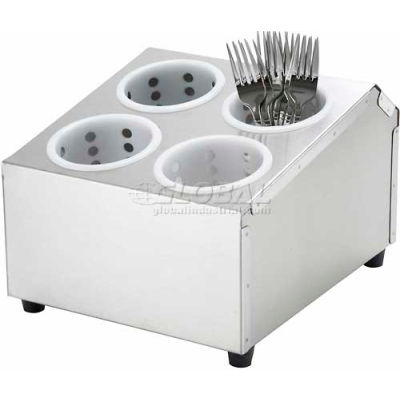 Winco FC-4H Flatware Cylinder Holder, 4 Hole, 2 Tiers
