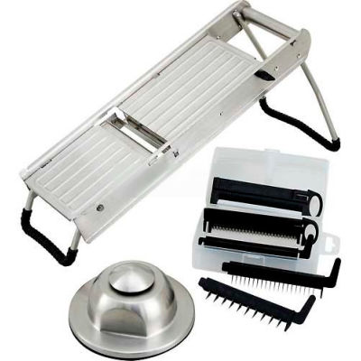Winco MDL-15 Premium Mandoline Set W/ 5 Blades, Stainless Steel, 15-1/5"L, 6-1/2"W, 3"H