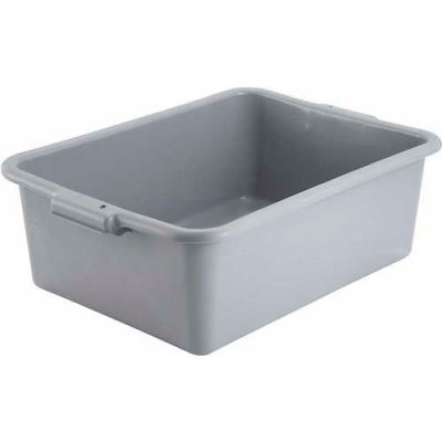 Winco PL-7G - Bus Box, Gray, Polypropylene, 21-1/2"D x 15-3/4"W x 7-1/4"H, NSF