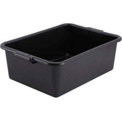Winco PL-7K - Dish Box, Black, 21-1/2"D x 15-3/4"W x 7-1/4"H, NSF