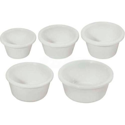Winco RP-2K Plain Ramekins, 2 oz, Melamine, Black