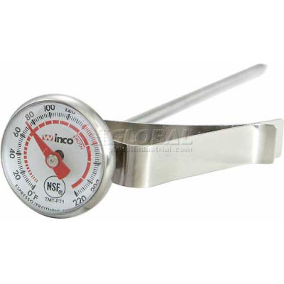 Winco TMT-FT1 Dial Frothing Thermometer - Pkg Qty 24