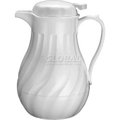 Winco VSW-20W Insulated Beverage Server, 20 oz, Swirl Design - Pkg Qty 3