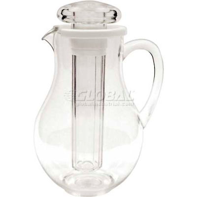 Winco WPIT-19 Pitcher W/ Ice Tube, 2 Qt., Stainless Steel, 12/Pack