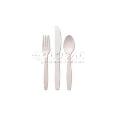 Dixie® DXETH207, Teaspoons, Plastic, White, 100/Box